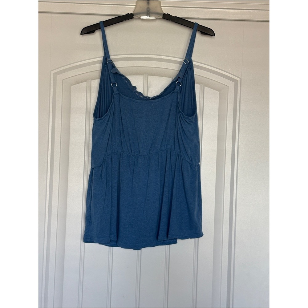 CLEARANCE-Maurices Navy Crochet-Trim Peplum Camisole - Picture 3 of 7